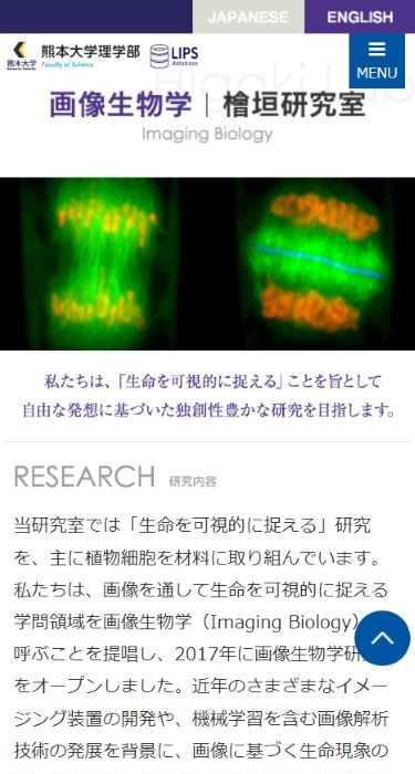 熊本大学理学部 画像生物学檜垣研究室 様